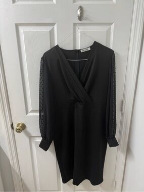 Grace Karin Black Long-Sleeve V-Neck Dress